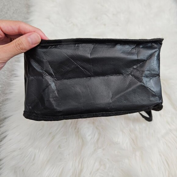 Lululemon Small Reusable Black Print Shopping‎ Handle Red White Plastic Mini Bag - Picture 6 of 9